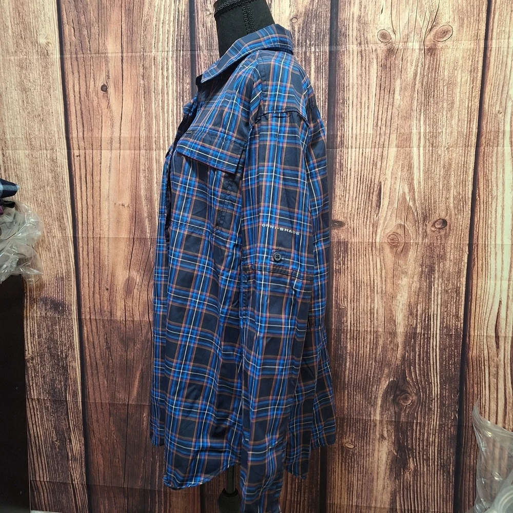 Columbia Blue Omni-shade Outdoor Button up Size XL NWOT